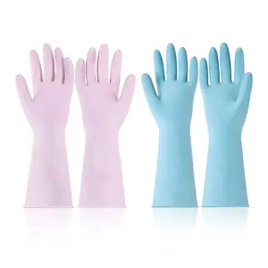 VEVOR Reusable Cleaning Gloves 2 Pairs Household Dishwashing Gloves Non-Slip Medium