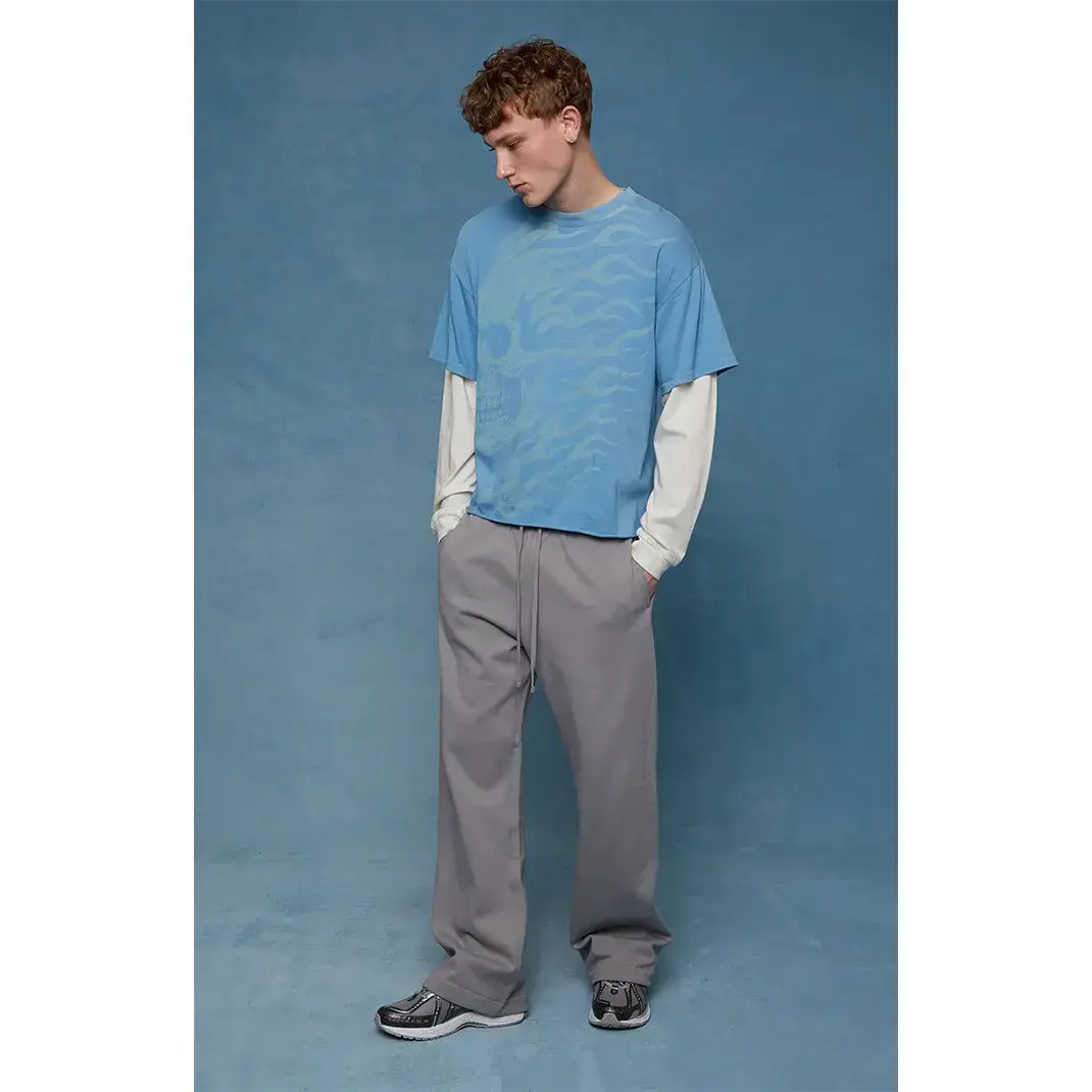 Pacsun Men's Light Gray Fleece Extreme Baggy Sweatpants