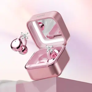 Stylish Clip-On Wireless Headphones with Bluetooth 6.0, Hi-Definition Sound, Audio Earbuds for Music & Phone Calls You may freely choose either a bow or butterfly-shaped accessory for Daily Wear Office Study Travel Gift