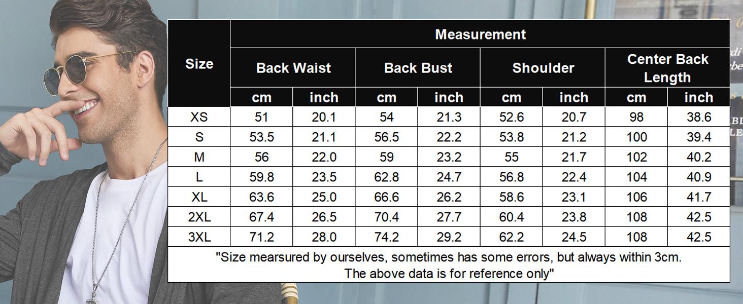 COOFANDY Fall Outfits Men's Black Long Hooded Cardigan Ruffle Shawl Collar Open Front Lightweight Drape Cape with Side Pockets Casual Elastic Workwear 3/4 Length