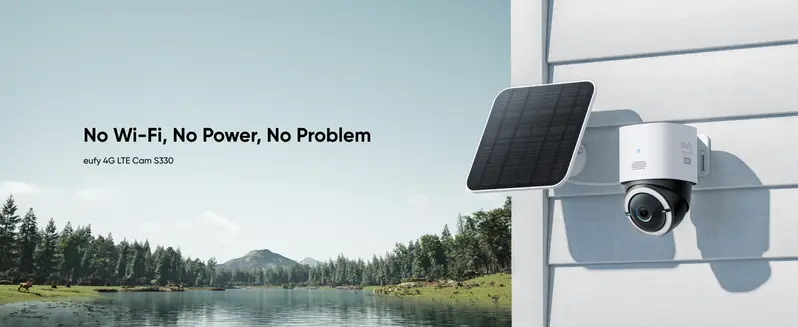 eufy Security 4G LTE Cam S330 4K Solar Surveillance Camera - Wireless Outdoor CCTV, Pan & Tilt, 4G/Wi-Fi Duo-Mode, AI Tracking, Night Vision, 32GB SD Card, SIM Card Included | Spingtok (High-Resolution Security Cameras & Systems)