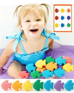 Fish Bath Color Tablets for Kids, 150 Count, Fish-Shaped Bath Fizzies