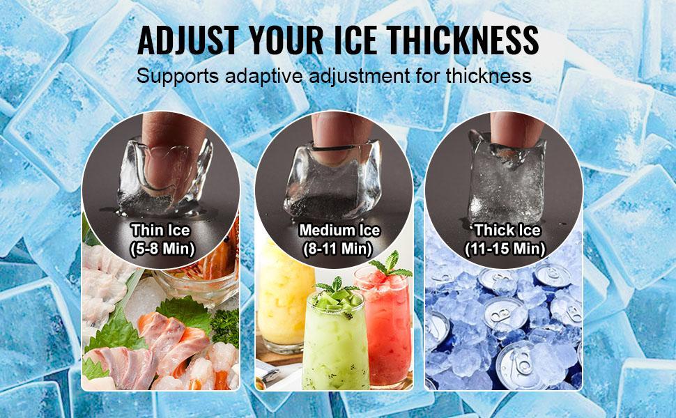 VEVOR 110V Commercial Ice Maker Machine 120-130LBS/24H with 33LBS Bin, TikTokShopBlackFriday, Stainless Steel Automatic Operation Under Counter Ice Machine for Home Bar, Include Water Filter, Scoop VEVOR Super Brand Day