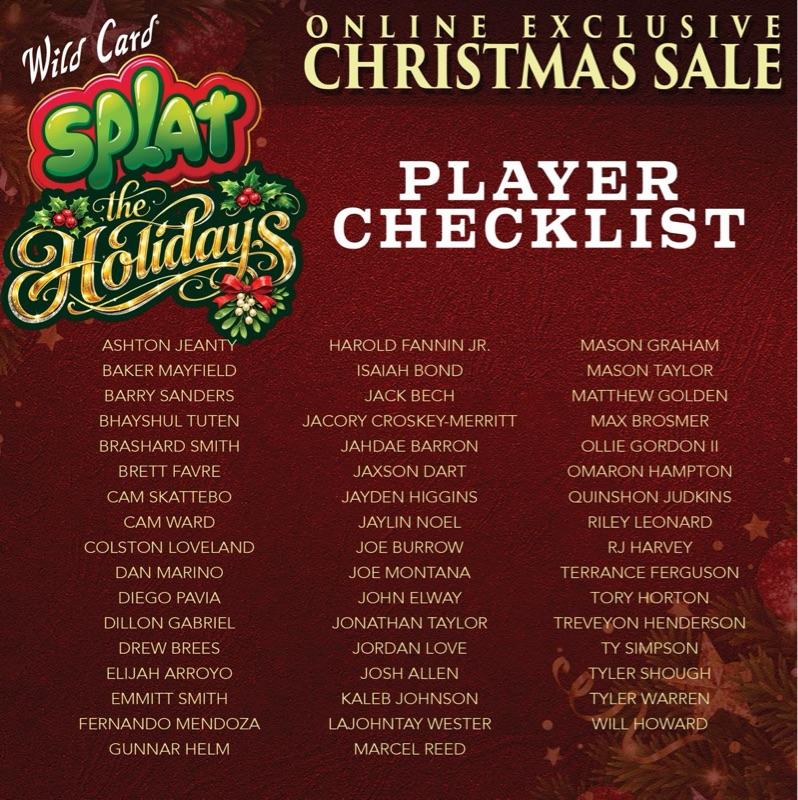 Wild Card Splat Holiday Edition Football 2025