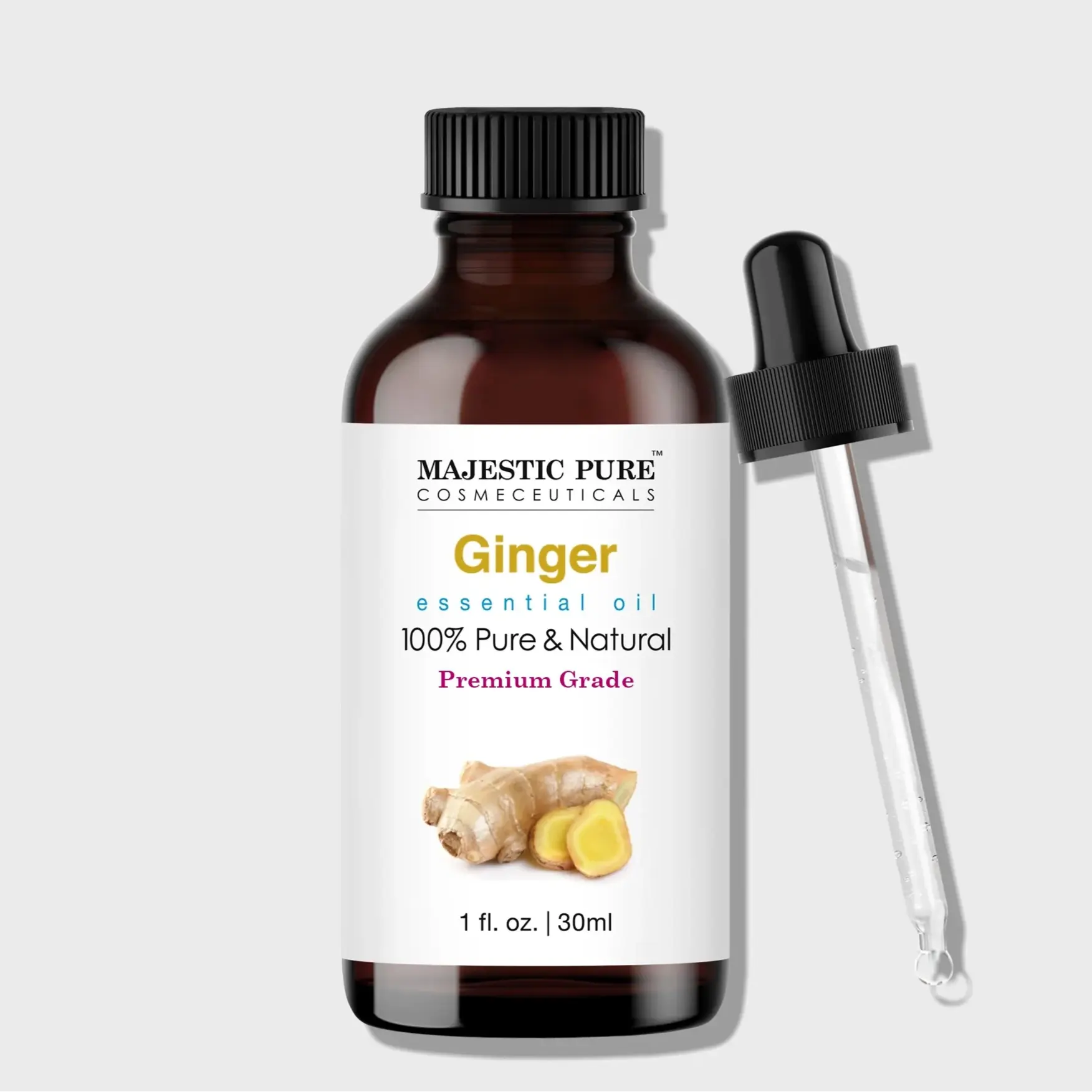 Ginger Essential Oil, 1 fl oz Therapeutic Wellness Option - Aromatherapy Use for Health & Alternative Treatment (Carrier & Essential Oils Category)