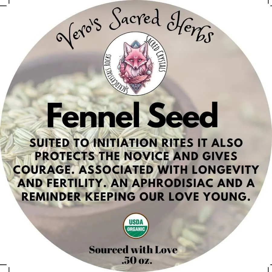 Herb Garden - Organic Fennel Seed .50 oz