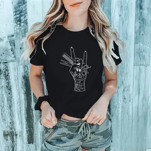 Hairstylist Cotton T-Shirt – Hair Hustler Rock On Barber Tee