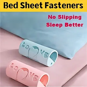 Bed Sheet Fasteners Needle-Free Safety Design Anti-Slip Invisible Sheet Clips Adjustable Buckle System for Fitted Sheets and Mattress Covers Secure Your Bedding with Ease