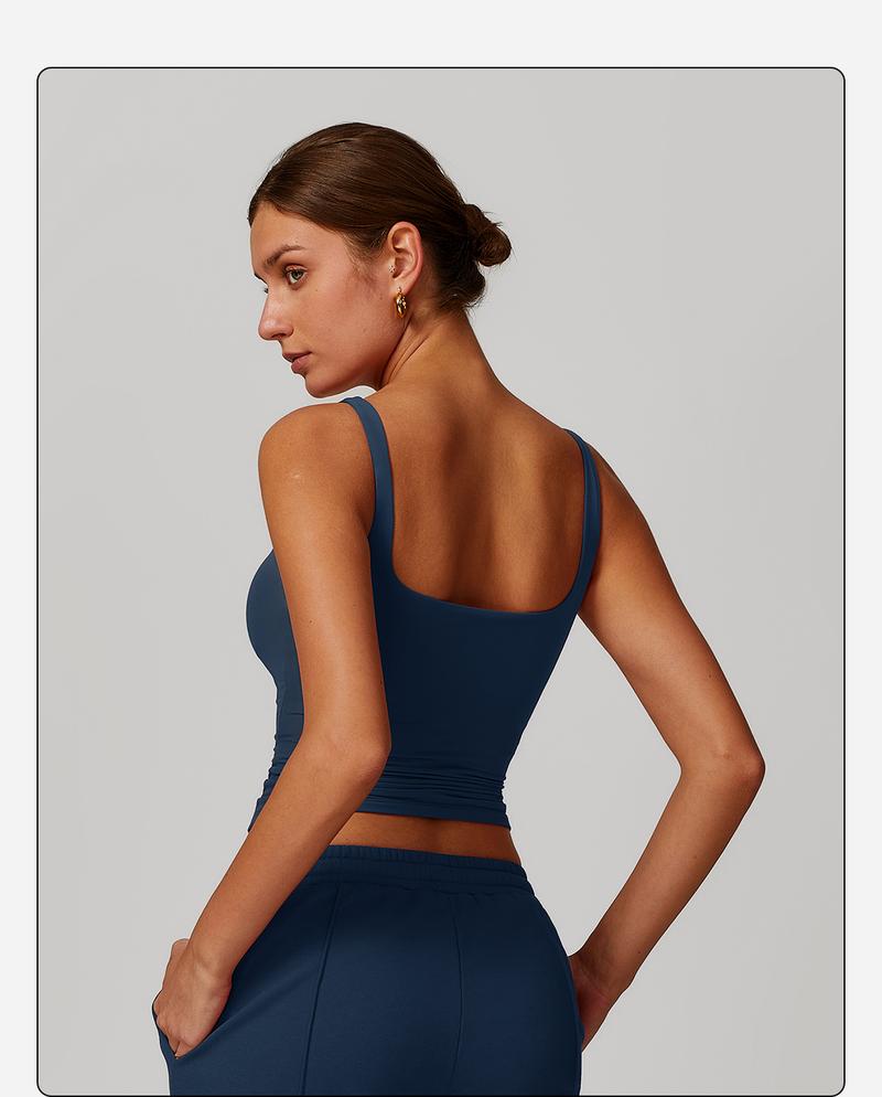 MFVIM Women's Solid Color Sports Tank Top High Performance Activewear with Tummy Slimming Design Breathable Sleeveless for Yoga Gym Workouts All Seasons Suitable for Women's Sportswear Day Gift Athletic Shirts Athletic Style Gymswear workout tops