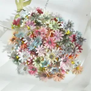 30Pcs Mini Flowers for Crafts Small Silk Flowers Artificial Daisy Fake Small Flower Heads Bulk for Crafts Wedding Hair Cap Home Crown Garland Accessory Decor