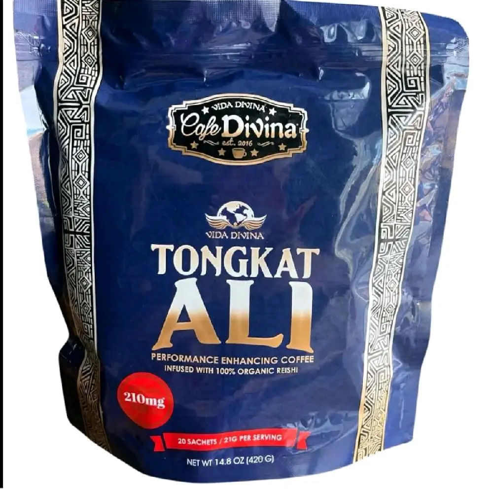 TongKat Ali Coffee boy Vida Divina. Arabica Coffee Reishi and TongKat Ali Infused Coffee