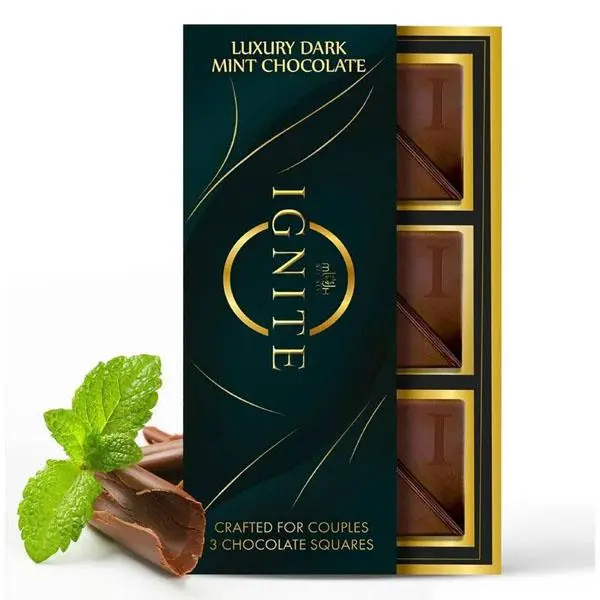 FLASH SALE - Ignite Mint Chocolate Bars – Premium Mint-Infused 80% Dark Chocolate for a Bold, Refreshing Flavor, Gluten-Free, and Made with Selected Ingredients for Pure Indulgence, Ideal for Sharing, Pack of 1