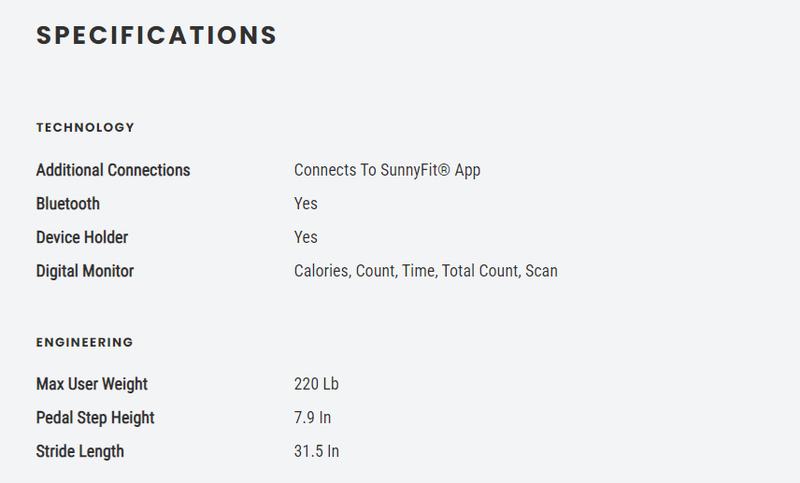 Sunny Health & Fitness PRO Air Walk Trainer, Home Gym Workout Fitness, Low-Impact Mobility Full-Body Cardio Rehabilitation, 30 in Long Stride, Adjustable Magnetic Resistance, Foldable Space-Saving Design, Smart or Pro Options, Wifi Bluetooth Connectivity