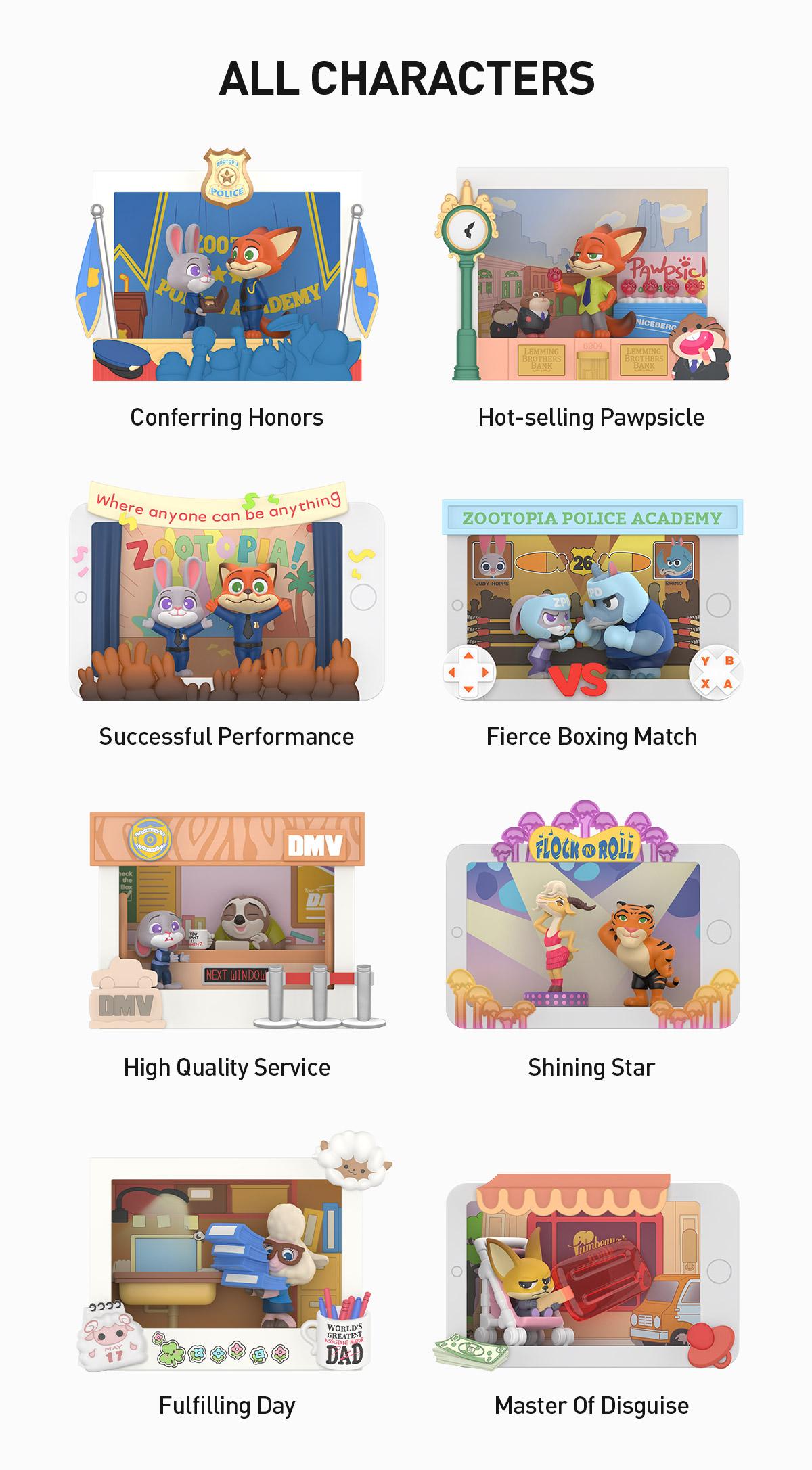 POP MART Zootopia Highlight Moment Series Scene Sets