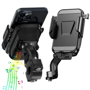 New Bike Audio Phone Mount with Bluetooth Connectivity & Amplified Volume Boosts treble and bass for electric bike navigation—an essential accessory. IPX7 WaterProof. Speaker 12 Hours Playback