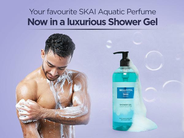 BellaVita Luxury’s Skai Aquatic Body Wash | Refreshing Oceanic Shower Gel | Cleanses & Soothes with Aloe Vera | 500ml