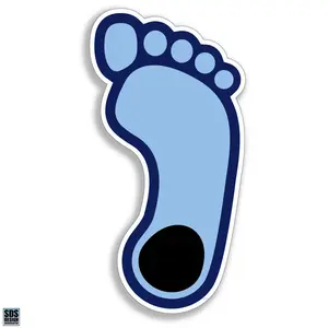 UNC Tar Heels Foot Decal Sticker