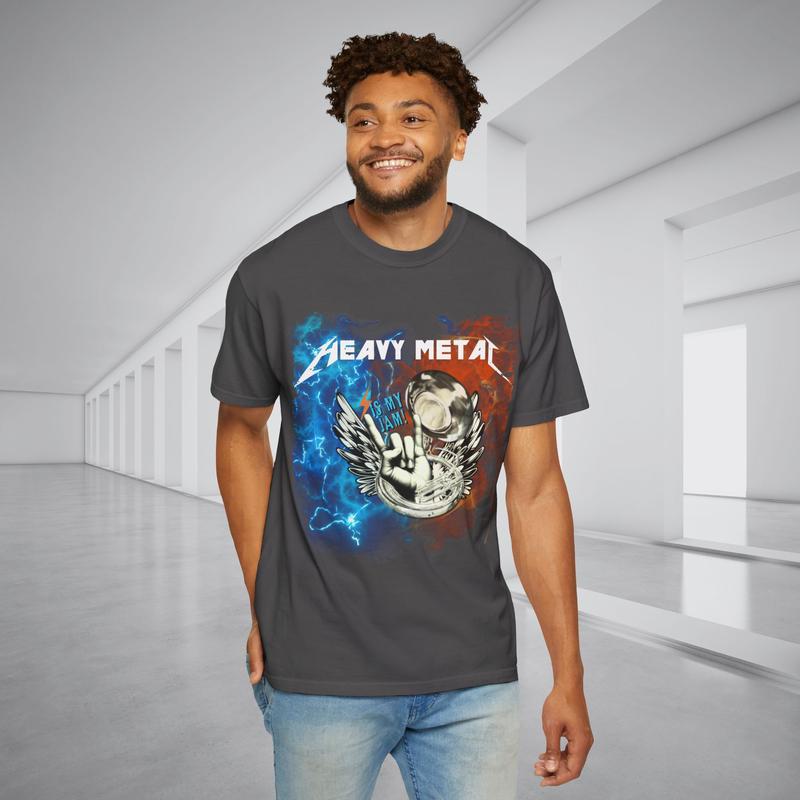Heavy Metal is My Jam Musician Graphic Tee, Sousaphone Player, Marching Band Fan T-shirt for Men and Women, Band Parent Gift Shirt
