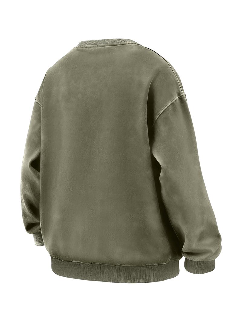 CCCMAI Men's Plain Drop Shoulder Essentials Sweatshirt Loose Fit Casual Long Sleeve Crewneck Pullover for Fall Winter Daily Wear Menswear Tops in Multiple Colors Motocross