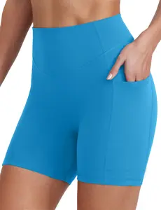 ENERBLOOM Biker Shorts Women with Pockets 4"/6"/8"/10" Spandex Workout Shorts Lightweight for Summer Cycling Running Yoga Gym