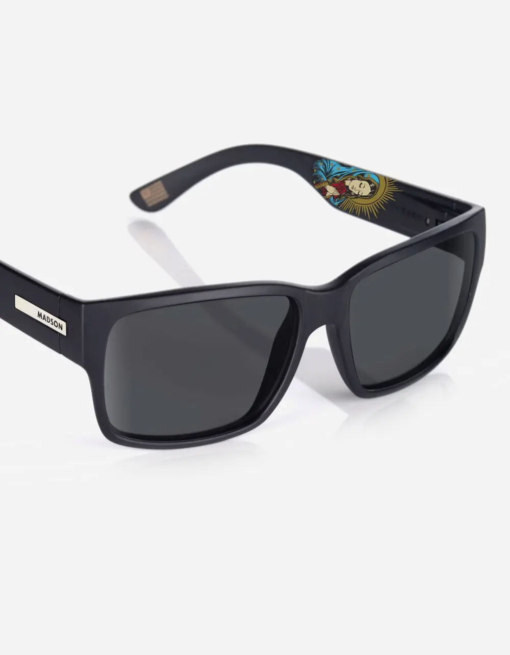 MADSON Classico Nuestra Senora Polarized Sunglasses, Black