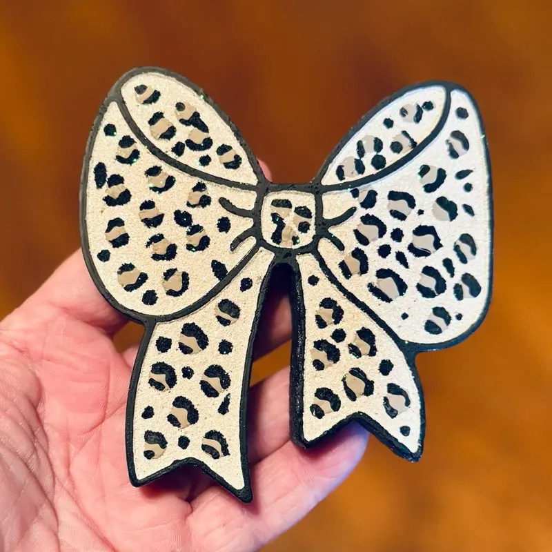 Leopard Print Bow Coquette Freshie Car Air Freshener
