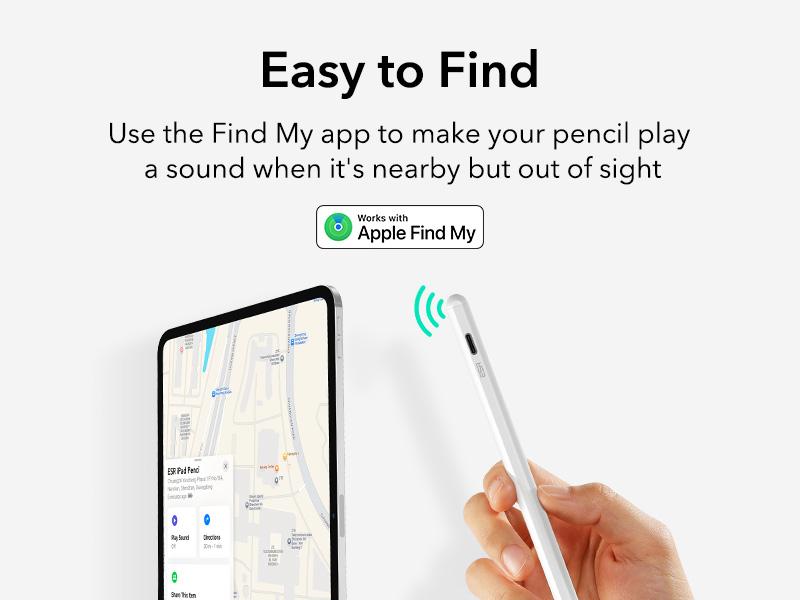 ESR Geo Digital iPad Pencil Findmy Compatible with Apple iPad 2018-2025,with Easy Shortcuts for Apple iPad A16/10/9/8 & Air 13/11 & Pro 12.9/13/11 & Mini 7/6/5(No Wireless Charging) ESR Geo Digital iPad Pencil Findmy Compatible with Apple iPad 2018-2025,with Easy Shortcuts for Apple iPad A16/10/9/8 & Air 13/11 & Pro 12.9/13/11 & Mini 7/6/5(No Wireless Charging)