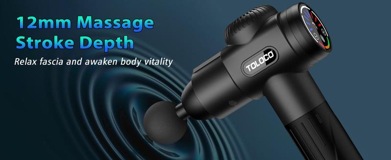 TOLOCO deep tissue massage gun features 10 heads and a silent brushless motor. Ideal for athletes and pain relief. Perfect cordless Christmas gift! Adjustable Massager TOLOCO deep tissue massage gun features 10 heads and a silent brushless motor. Ideal for athletes and pain relief. Perfect cordless Christmas gift! Adjustable Massager