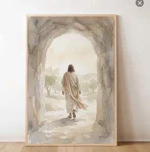 Jesus Christ Resurrected, Easter Painting, Jesus Christ Leaving The Tomb, He is Risen, Jesus Alive, Christian LDS  Wall Art, Ressurection U