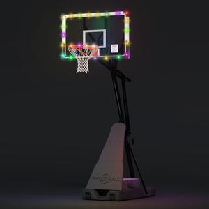 COFIYARD Portable Basketball Hoop, 44/54 Inch Backboard with LED Light, Height Adjustable 5.25-10FT, Shock Resistant Base with Sandbags, Outdoor Basketball Goal for Kids Adults Family Sports