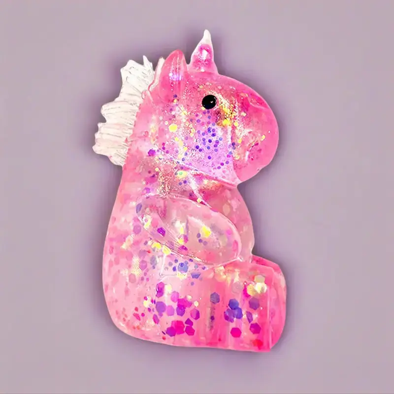 Kawaii Unicorn Maltose Jelly Squishy Fidget Toy - Soft Plastic Playful Squishy Fidgets, Sensory Stress Relief Squeeze Ball for Kids, Party Favor Prank & Anti-Anxiety Hand Reliever, Birthday & Holiday Gifts, Kawaii Squishies