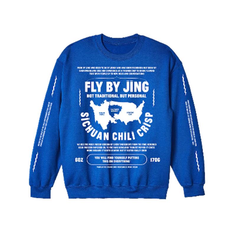Fly By Jing Blue Sweatshirt As Seen On Nobody Wants This