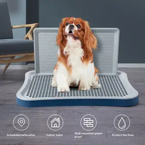 Leak-proof Puppy Training Pad Holder Station with Tray Heavy-duty Indoor Dog Potty System Easy-to-Clean Wall-mounted Bracket 20.1 x 15.4 inches for Puppy & Adult Dogs