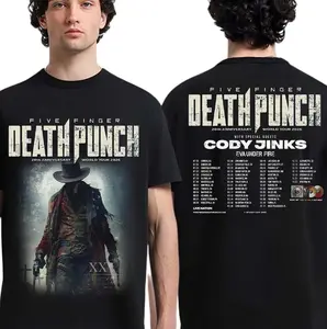Five Finger Death Punch 20th Anniversary World Tour 2026 North America T shirt