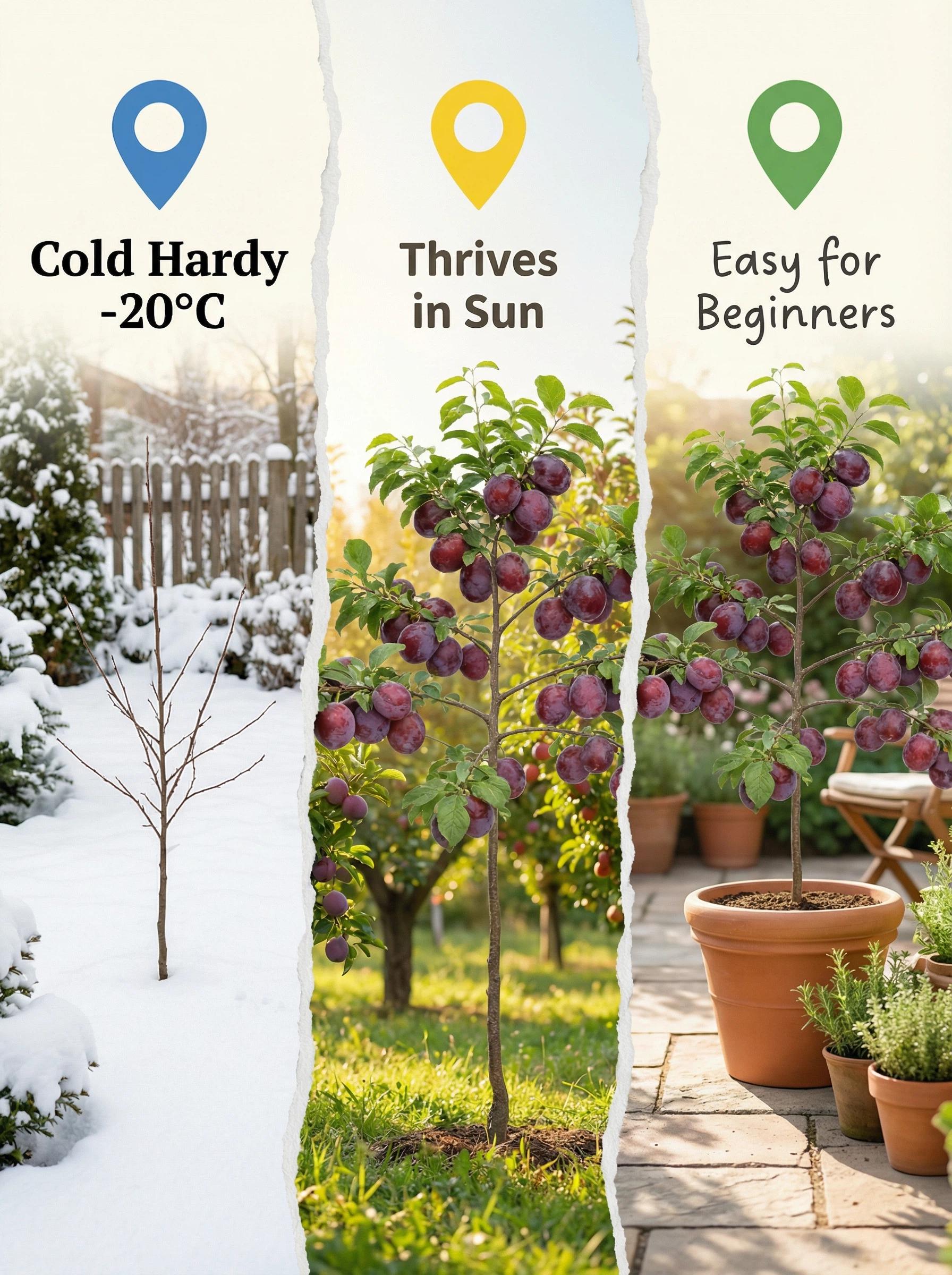 Living Plum Tree – Heirloom: Sweet fruit tree seedlings, hardy and easy to grow, non-GMO heirloom variety, suitable for gardens and backyards. Living Plum Tree – Heirloom: Sweet fruit tree seedlings, hardy and easy to grow, non-GMO heirloom variety, suitable for gardens and backyards.