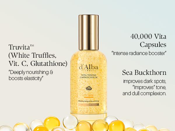 [OFFICIAL d'Alba] [Set] Daily 3 Step Radiant Glow Full Skincare Set l Vita Toning Line l Even Out Skin & Reduce Dark Spots l Simplify Your Skincare with All-In-One Vitamin Routine l Toner + Serum + Cream