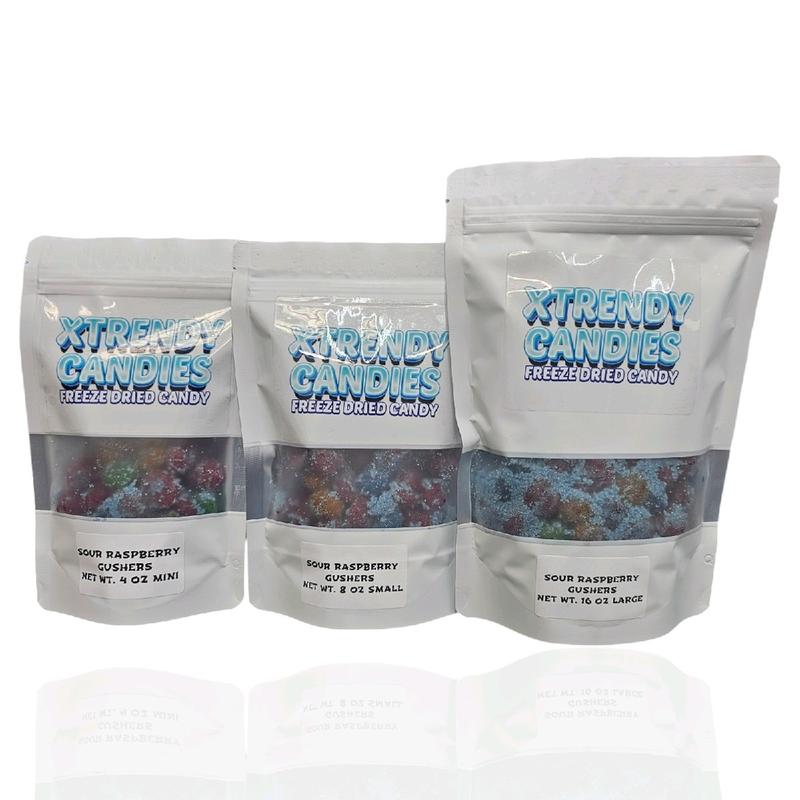 Xtrendy Candies Best Sour Raspberry Gushers - Trending Snack on Tiktok - Candy