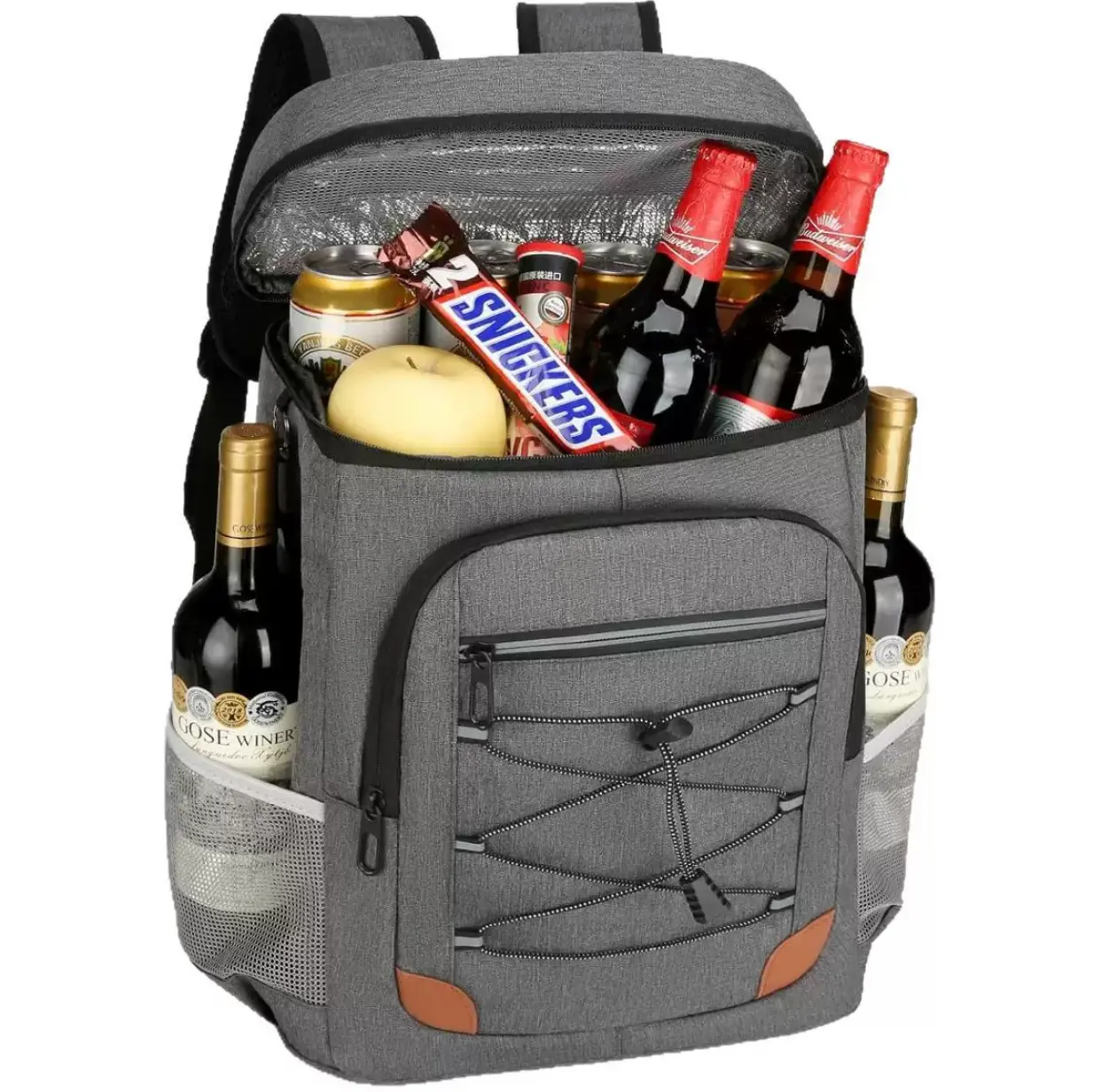 Backpack cooler box insulated and leak-proof unisex 36-can soft cooler backpack insulated waterproof large-capacity cooler bag portable lunch camping travel picnic hiking