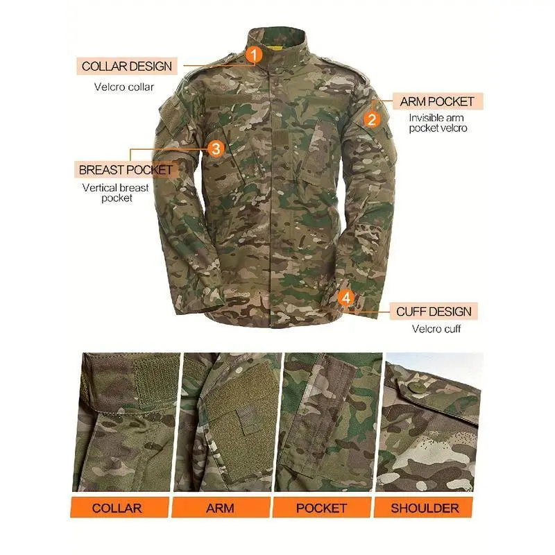 Unisex Lightweight Tactical Camo Hunting Combat BDU Uniform Outdoors Suit Setwomen's clothing Unisex Lightweight Tactical Camo Hunting Combat BDU Uniform Outdoors Suit Setwomen's clothing