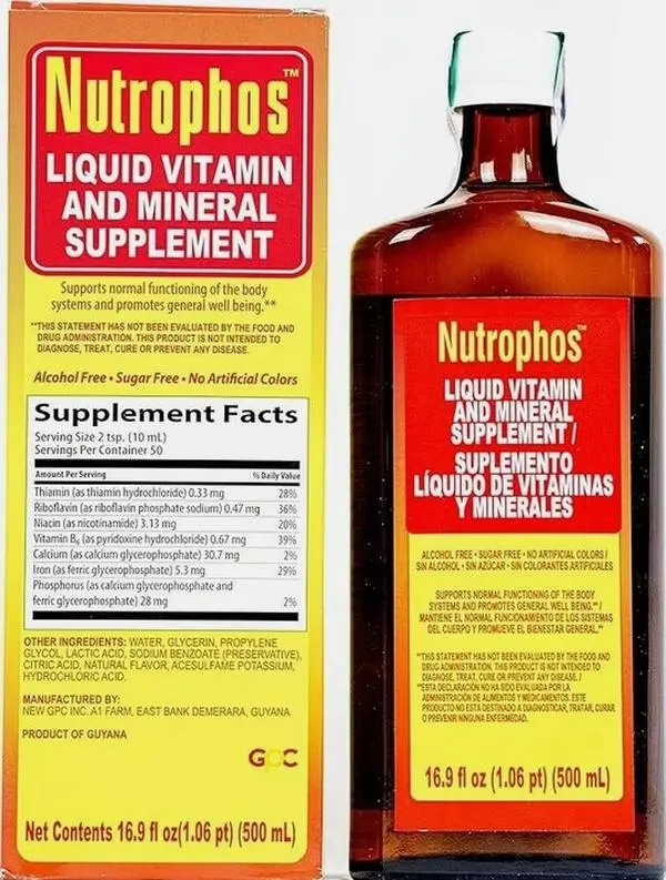 Nutrophos Liquid Iron Blended Dietary Supplement - 6.76 fl oz (200 ml) for Daily Supplemental Nutrition Support & Supplement Routine