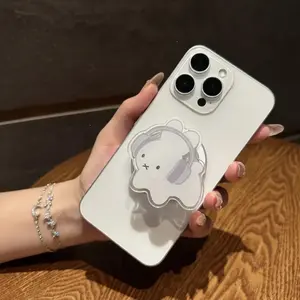 Cute Bunny Headphones Phone Grip, Kawaii Rabbit Music Phone Holder, Pastel Aesthetic Animal Phone Stand, Cute Phone Accessory Gift