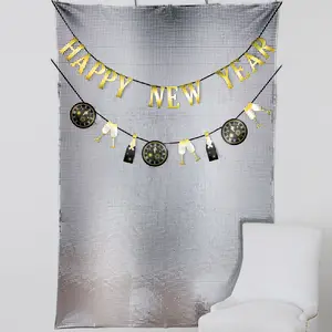 New Year's Eve Mirror Fabric Backdrop Set