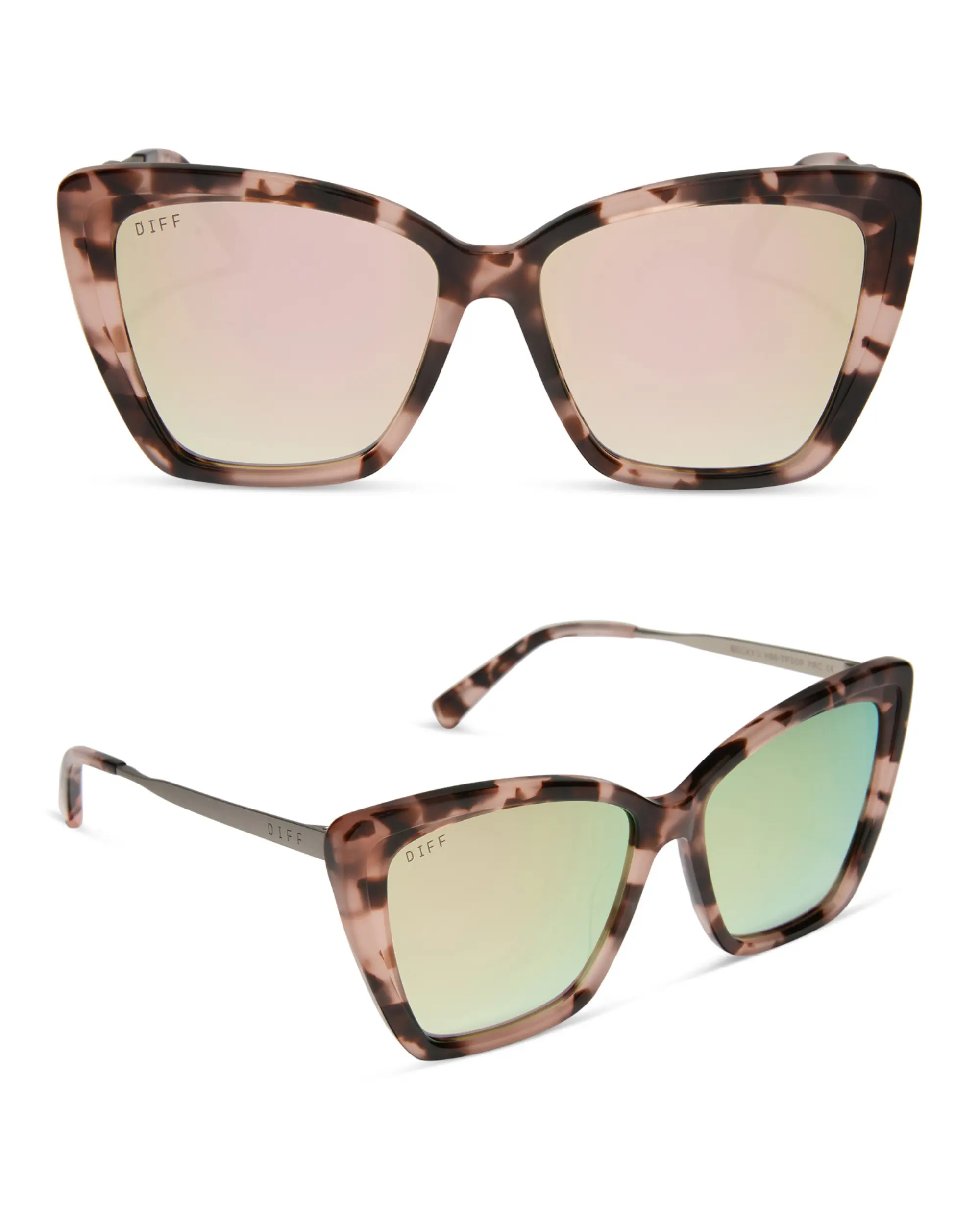 DIFF Becky II Oversized Cat Eye Sunglasses for Women