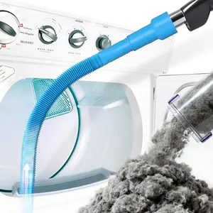 Dryer Vent Cleaner Kit Dryer Lint Vacuum Attachment Brush, Lint Remover, Dryer Vent Vacuum Hose Replacement Parts,Duct Cleaning,Blue