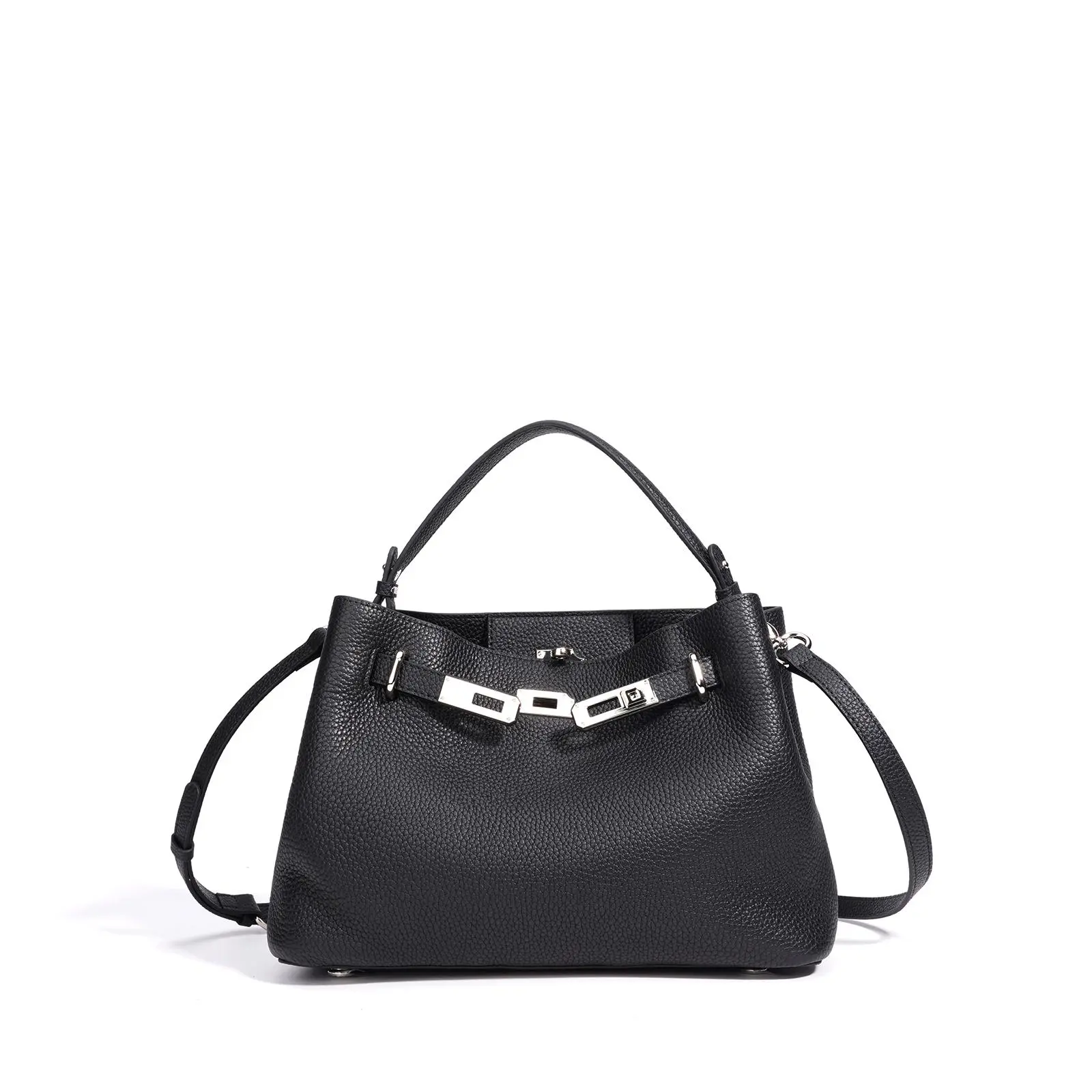 SADI Sadi New Real Leather Tote Bag Fashionable Versatile Handbag Commuter Shoulder Crossbody Bag Women's Four Joys Blessing Bag 29 CM