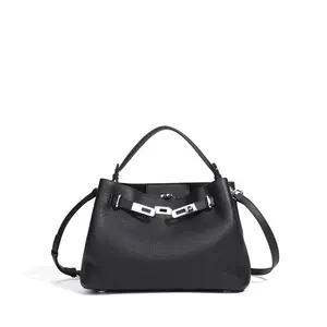 SADI Sadi New Real Leather Tote Bag Fashionable Versatile Handbag Commuter Shoulder Crossbody Bag Women's Four Joys Blessing Bag 29 CM