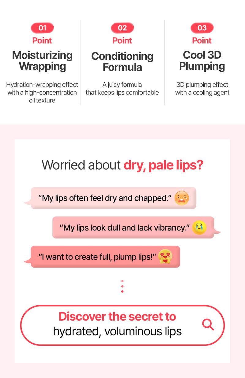 [BeginS by JUNGSAEMMOOL] Lip Care Color Oil | Korean Fruit Lip Oil | Tinted, Hydrating Shine with Cooling & 3D Plumping Effect | For Dry, Chapped Lips (0.33 Fl Oz)