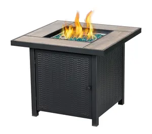 HEATMAXX Square Gas Fire Pit Table
