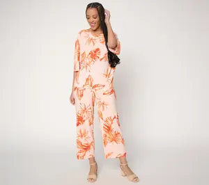 Attitudes by Renee Petite Como Jersey Print or Solid Top and Bottom
