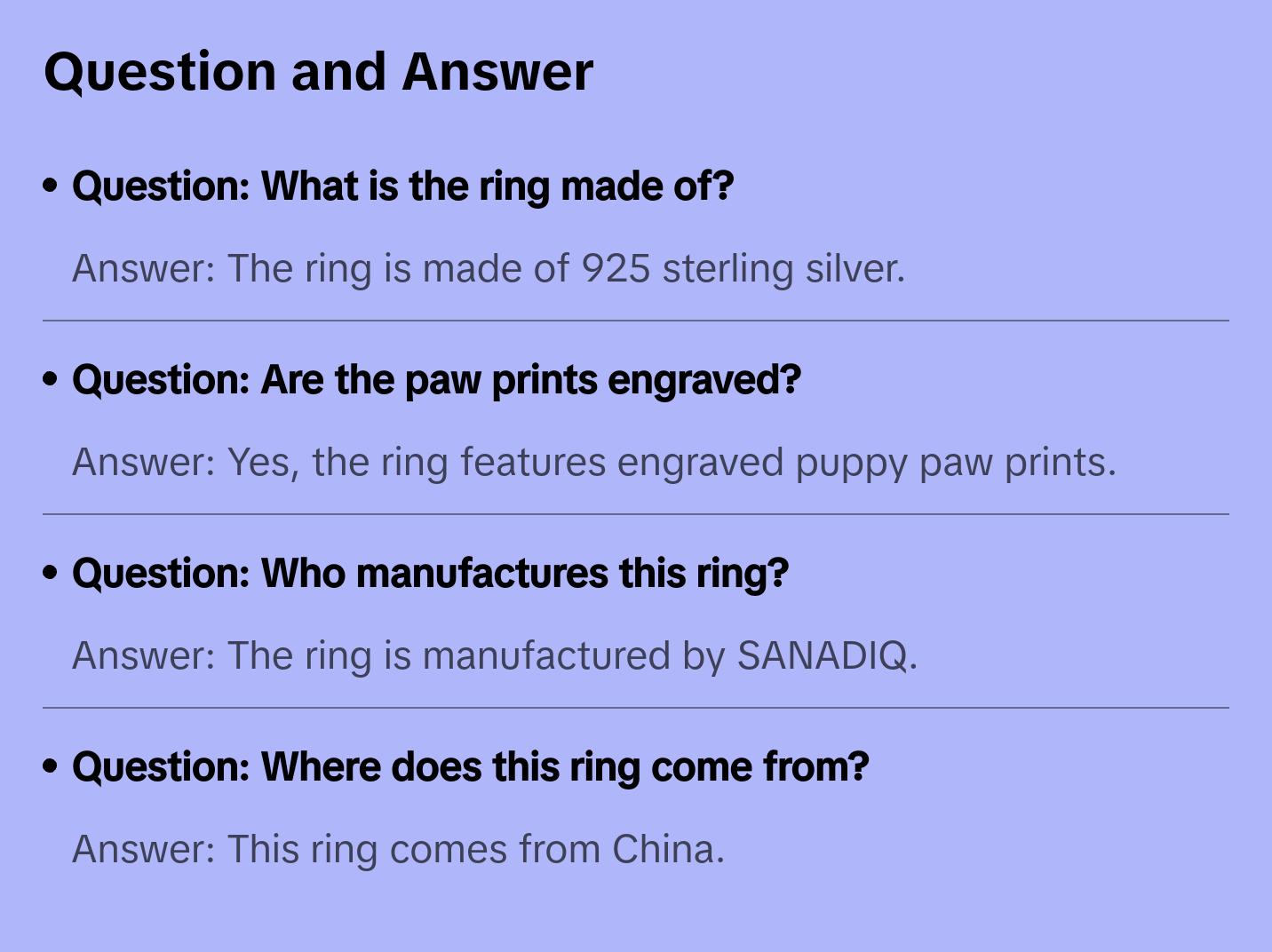 Sterling Silver Ring With Engraved Puppy Paw Prints                                                                                                                                  45